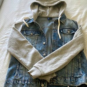 H & M New Hoodie Jean Jacket (Mens)